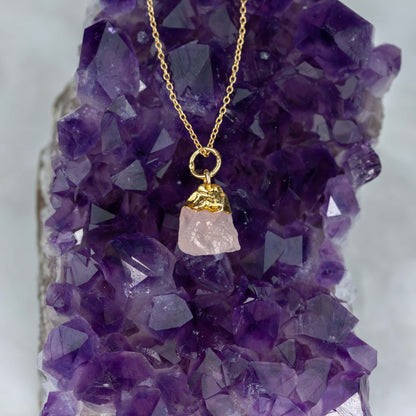 Rosenquarz - Halskette