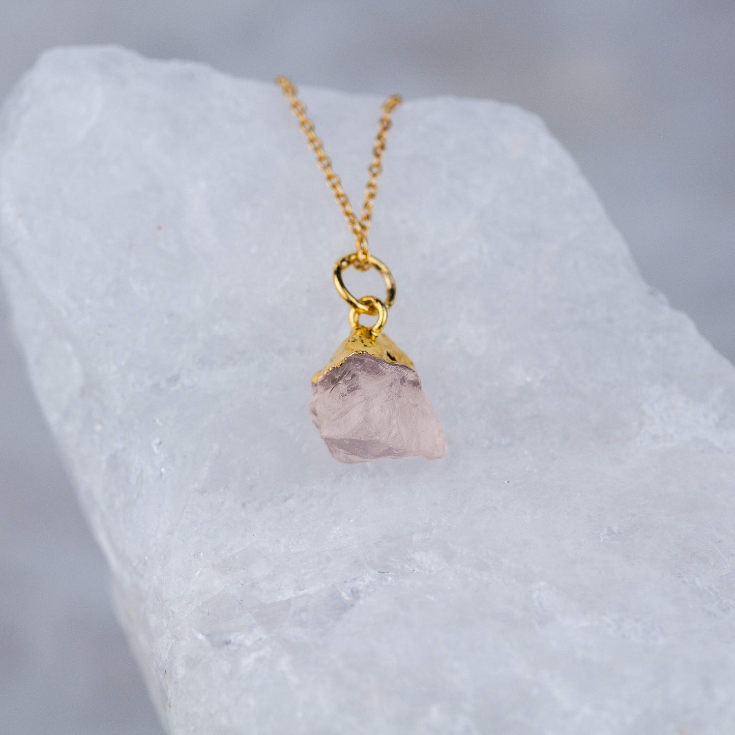 Rosenquarz - Halskette